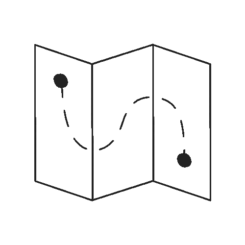 icon illustrating directions